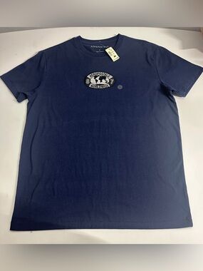 Aeropostale Navy Short-Sleeve Tee with Chest Emblem